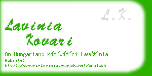 lavinia kovari business card